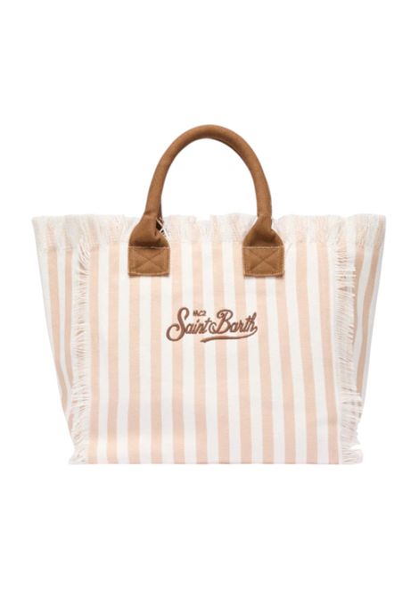 Borsa Mc2 Saint Barth Vanity Beach stripes beige frange a spalla MC2 SAINT BARTH | Borse | VANITY03753H1110